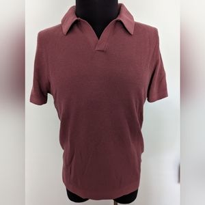 Abercrombie knit Johnny collar Polo featherweight size large men's shirt